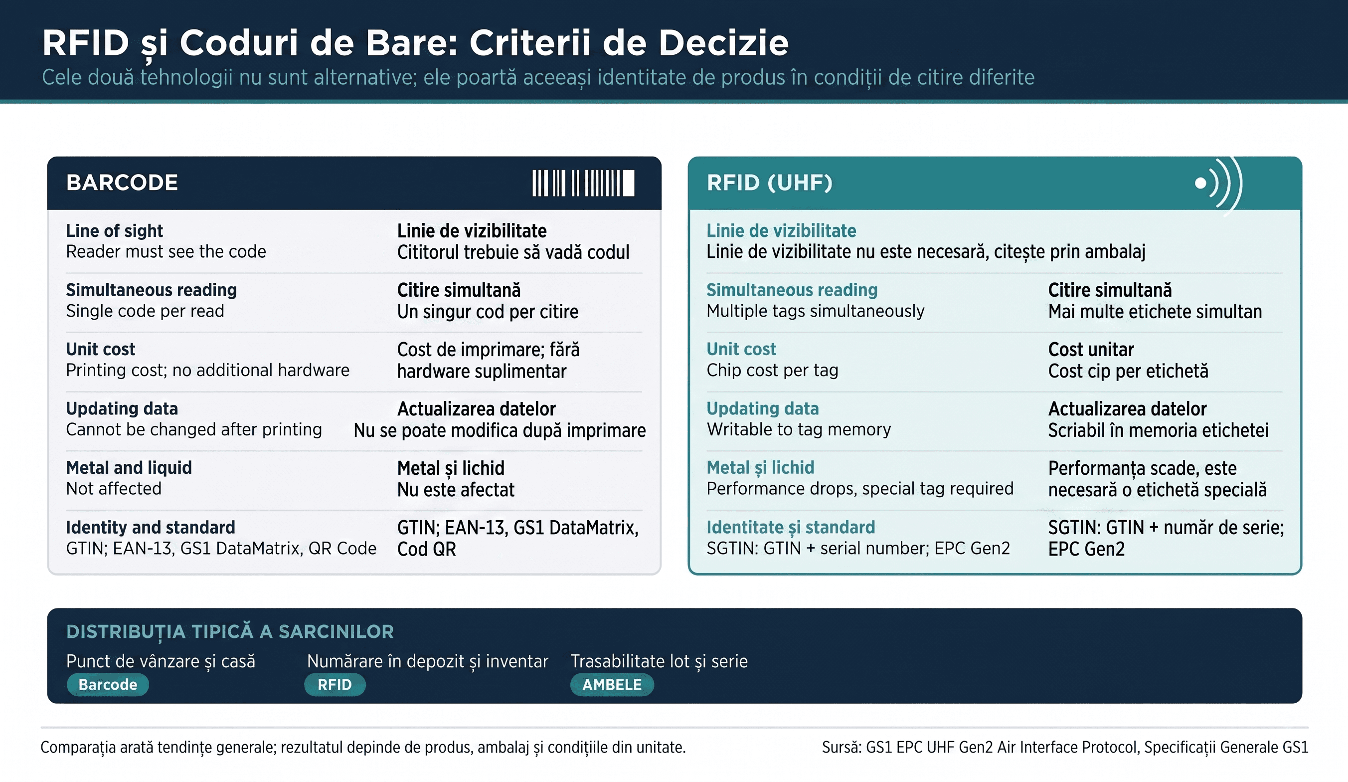Comparație între RFID și Codul de Bare: Alegerea Tehnologiei Potrivite